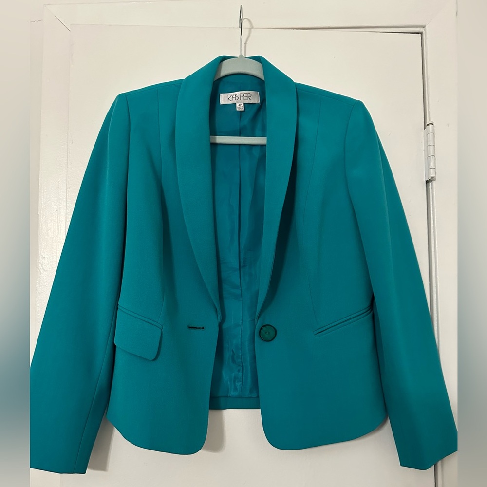 Kasper Women's Vibrant Teal Suit Jacket